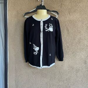 Catherine Malandrino Black and White Knit Sweater perfect condition
